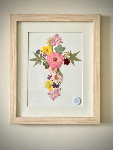 Cuadro Cruz - flores silvestres