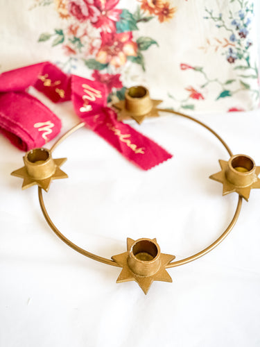 Corona de adviento estrellas