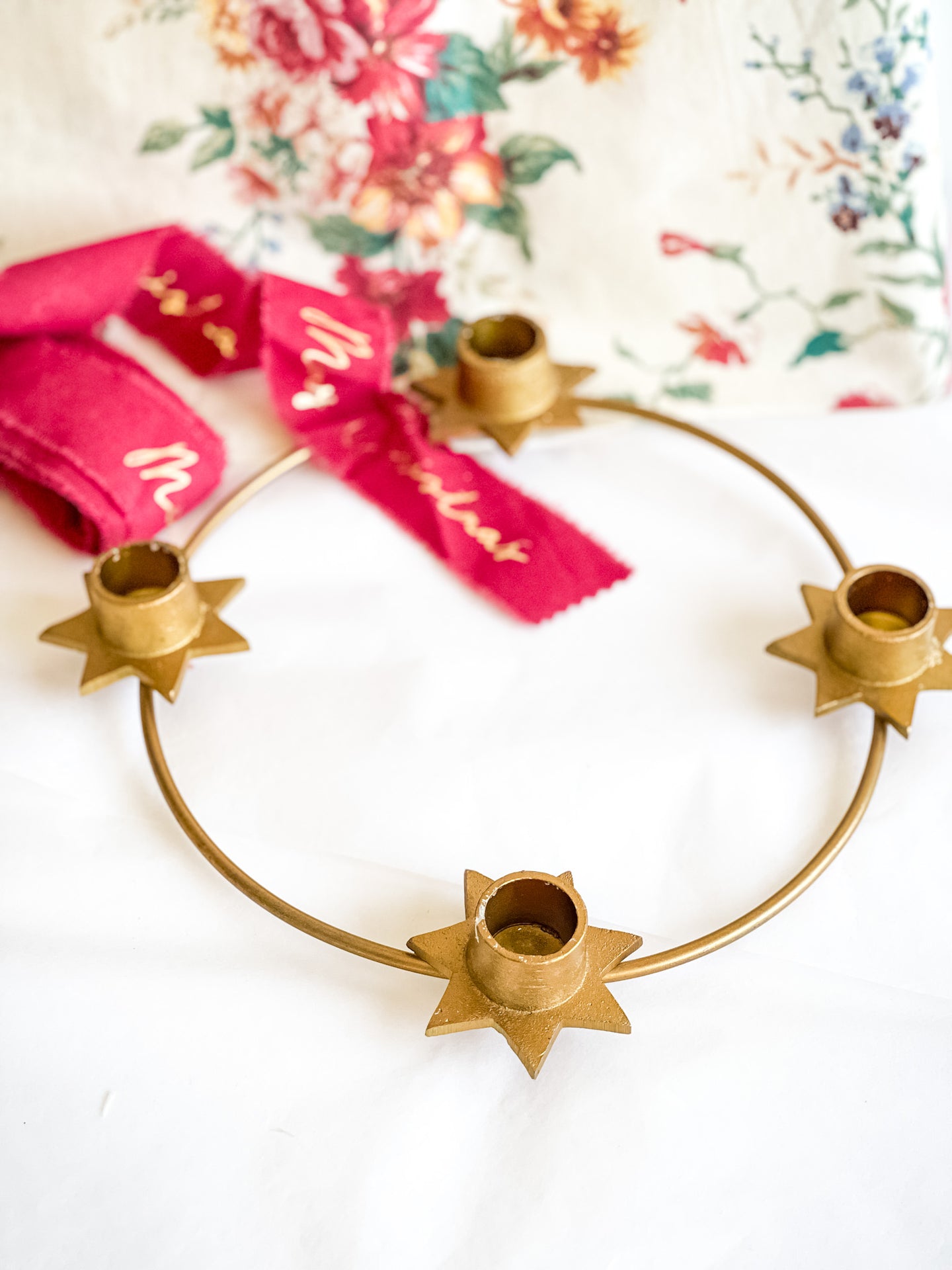 Corona de adviento estrellas