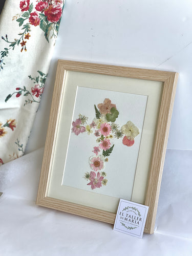 Cuadro Cruz - rosa silvestre