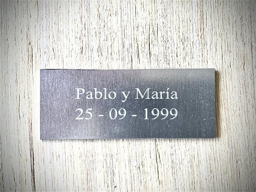 Placa metalizada plata
